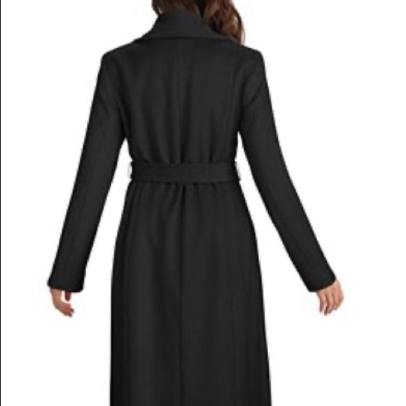 COLE HAAN Full-length Belted wrap coat. - Picture 2 of 15